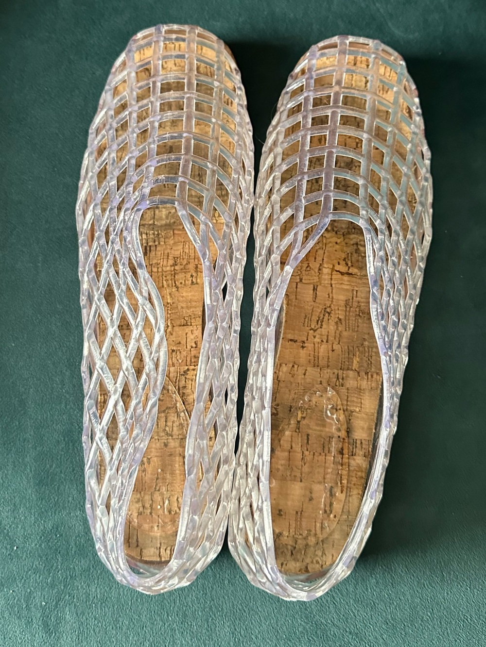 Flat Shoe Women Clear Jelly Mesh Ballet Flats Hollowed out Ballerina 11 Beach